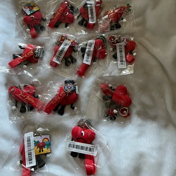 3pc Cartoon Bad Bunny Keychain - Picture 2 of 11